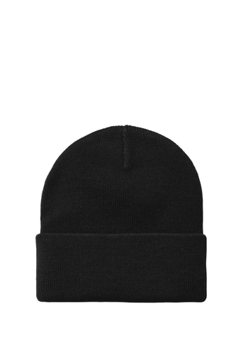 Carhartt WIP Berretto Corto in Maglia a Coste Watch nero