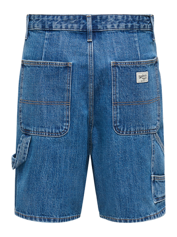 Only & Sons Men's Fade Carpenter Denim Shorts