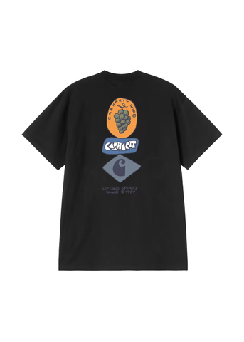 Carhartt Wip T-Shirt da uomo manica corta Stacked Grapes nera
