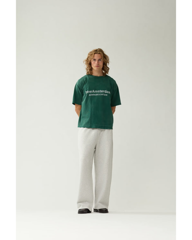 New Amsterdam T-Shirt da uomo manica corta Worked Logo verde
