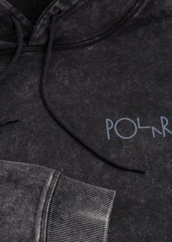 Polar Skate Felpa da uomo con cappuccio Fade Frank nera lavata