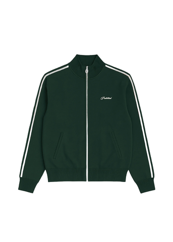 Prohibited Felpa con zip da uomo Varsity verde