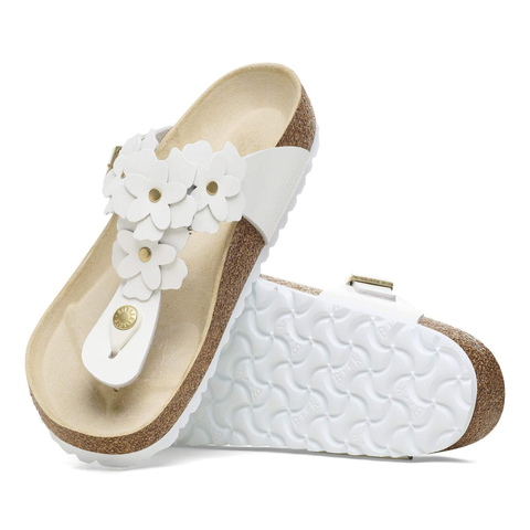 Birkenstock Infradito da donna Gizeh Flower bianco (Calzata Stretta)
