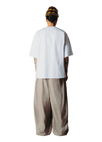 Woodbird T-Shirt da uomo manica corta Beam Nine bianca