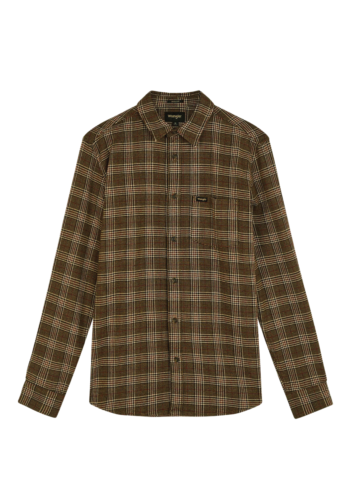 Wrangler Camicia a quadri da uomo  Regular One marrone