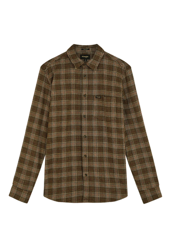Wrangler Camicia a quadri da uomo  Regular One marrone
