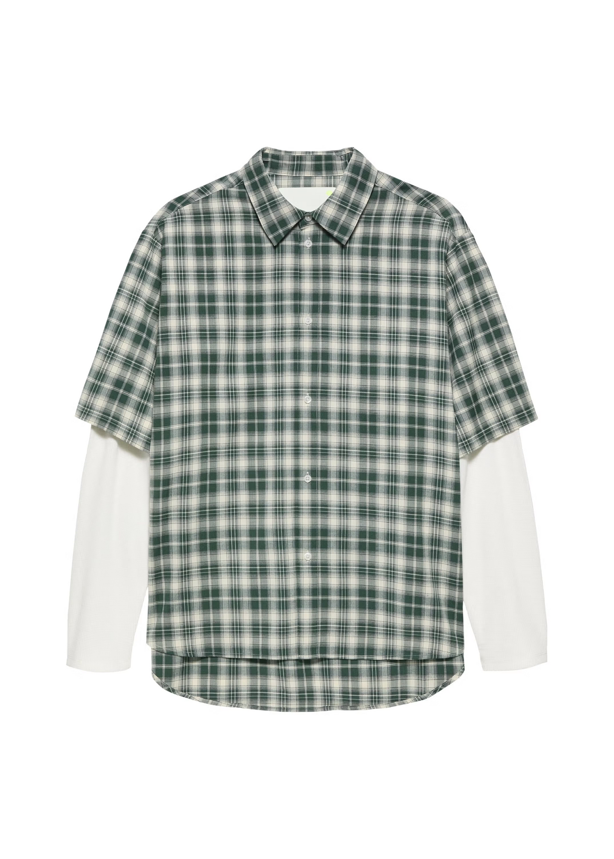 New Amsterdam Camicia a quadri unisex Double Layer verde