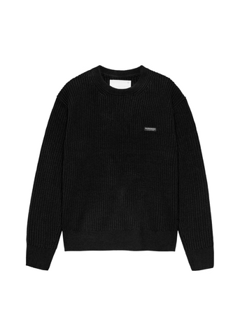 New Amsterdam Maglione unisex in cotone pesante Knitted nero