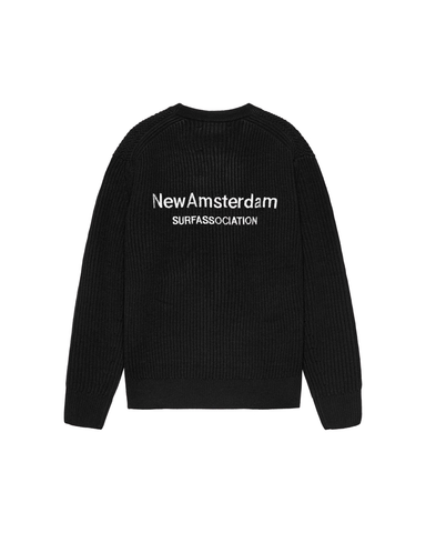 New Amsterdam Maglione unisex in cotone pesante Knitted nero