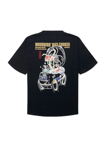 Woodbird T-Shirt da uomo manica corta Baine Cook blu
