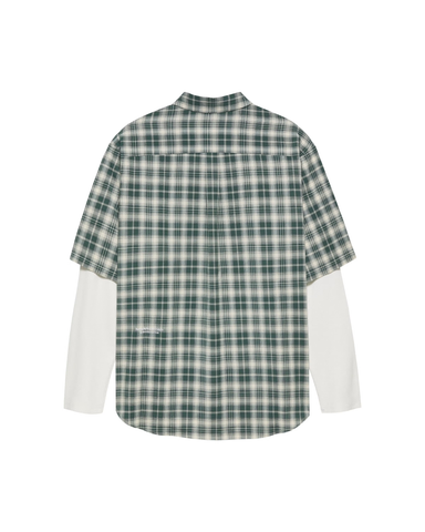 New Amsterdam Camicia a quadri unisex Double Layer verde
