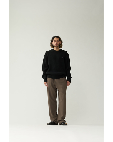 New Amsterdam Maglione unisex in cotone pesante Knitted nero
