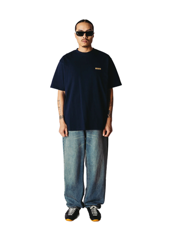 Woodbird T-Shirt da uomo manica corta Baine Cook blu