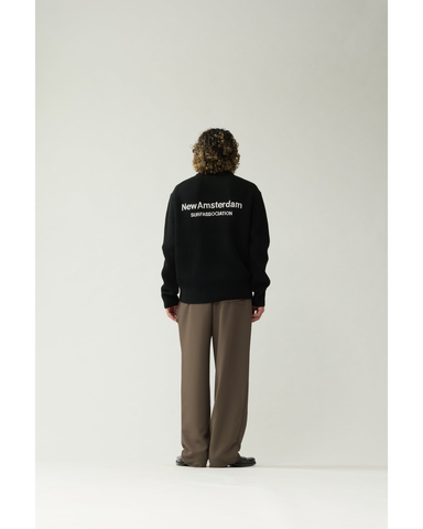 New Amsterdam Maglione unisex in cotone pesante Knitted nero