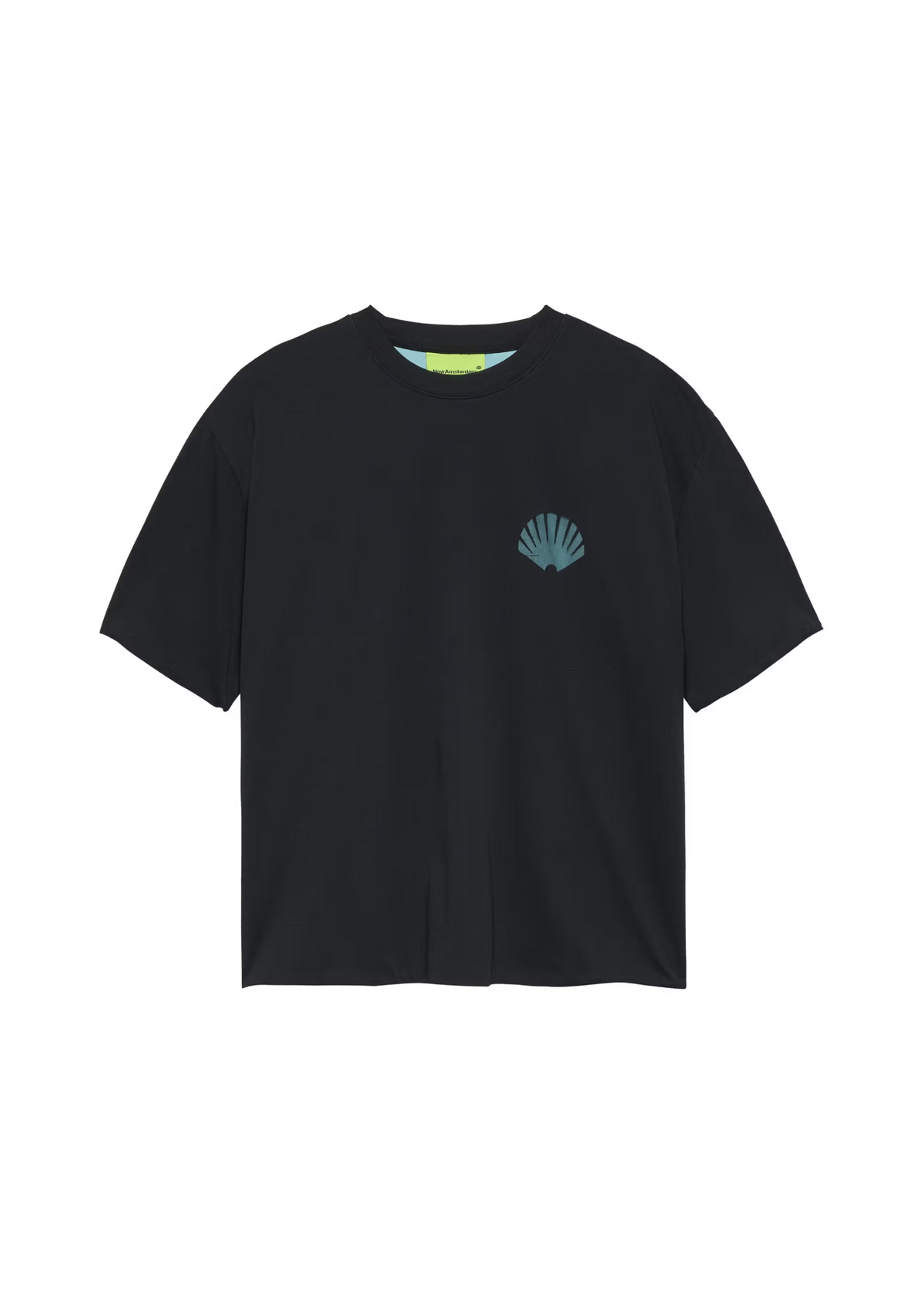 New Amsterdam T-Shirt da uomo manica corta Double Layered nera