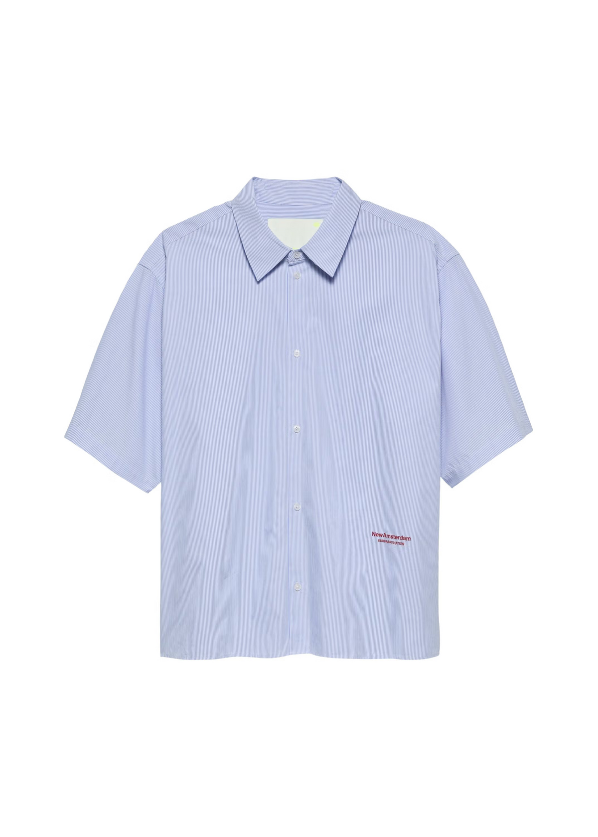 New Amsterdam Camicia da uomo manica corta Beach celeste