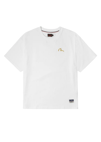 Evisu T-Shirt da uomo manica corta Seagull Emb. bianca