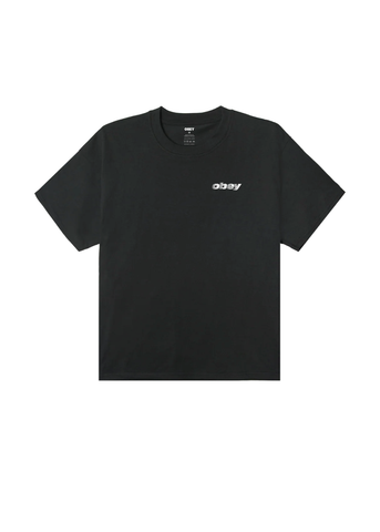 Obey T-Shirt da uomo manica corta Exports nera