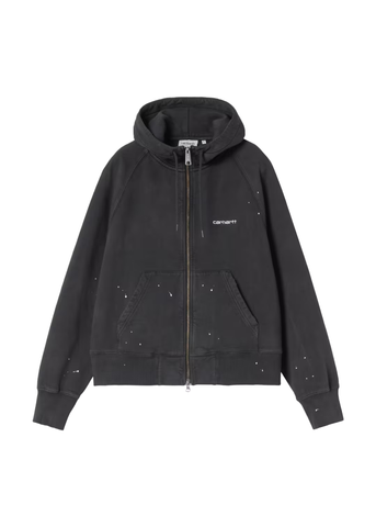 Carhartt Wip Felpa da donna con zip e cappuccio Painter nera