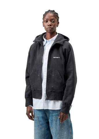 Carhartt Wip Felpa da donna con zip e cappuccio Painter nera
