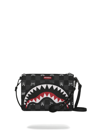 Sprayground Pochette unisex Gray Peeking nera