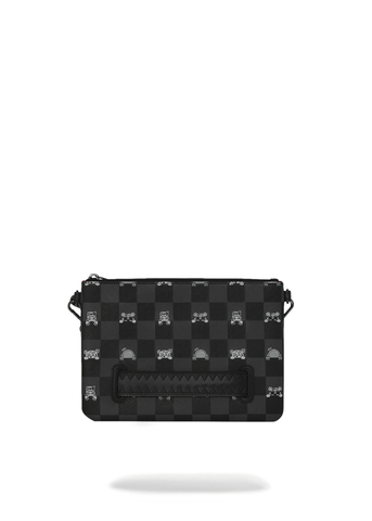 Sprayground Pochette unisex Gray Peeking nera