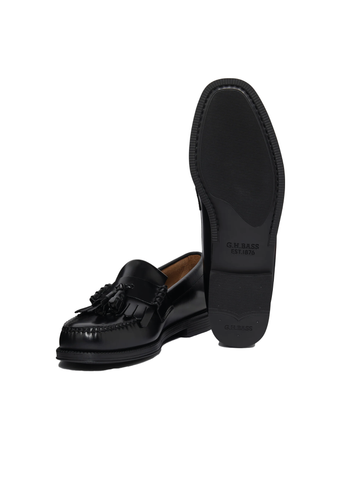 G.H Bass Mocassino in pelle da uomo Easy Weejun Layton II Kiltie nero