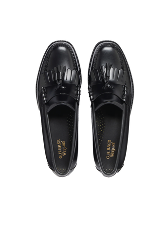 G.H Bass Mocassino in pelle da uomo Easy Weejun Layton II Kiltie nero