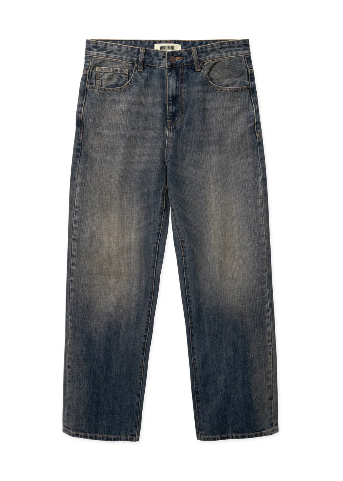 Woodbird Herren Jeans 'Rami Buff' mit weitem Bein