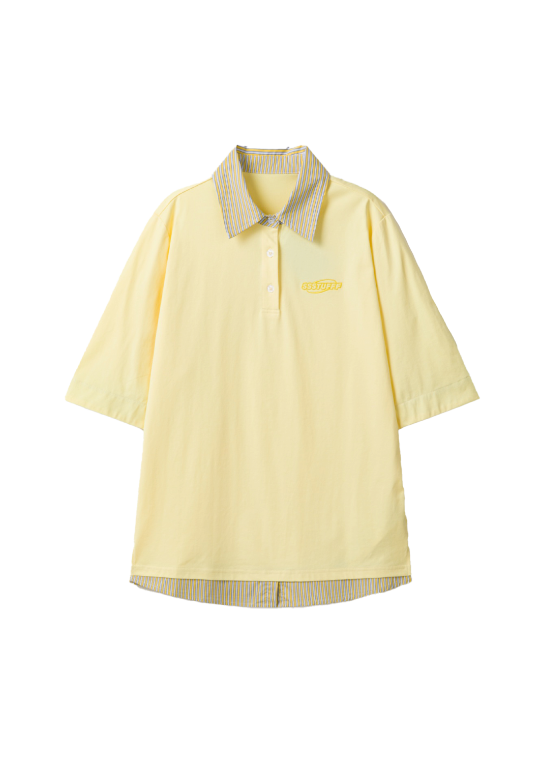 Ssstufff Polo a manica corta unisex Fake gialla