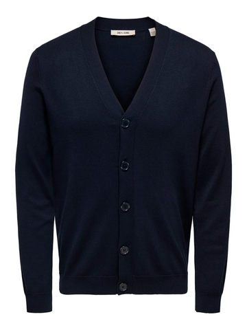 Only & Sons Herren Cardigan Wyler mit Knöpfen, dunkelblau
