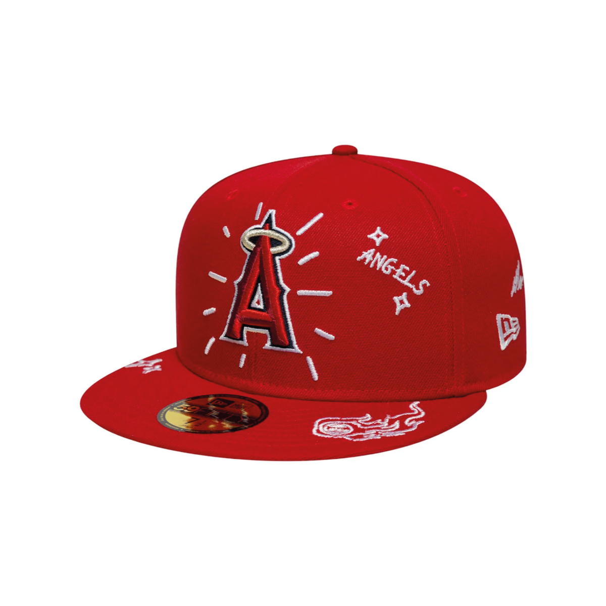 New Era Cappello unisex Mlb Scribble 59Fifty rosso