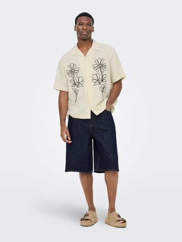 Only & Sons Men's Ballon Rinse Denim Shorts