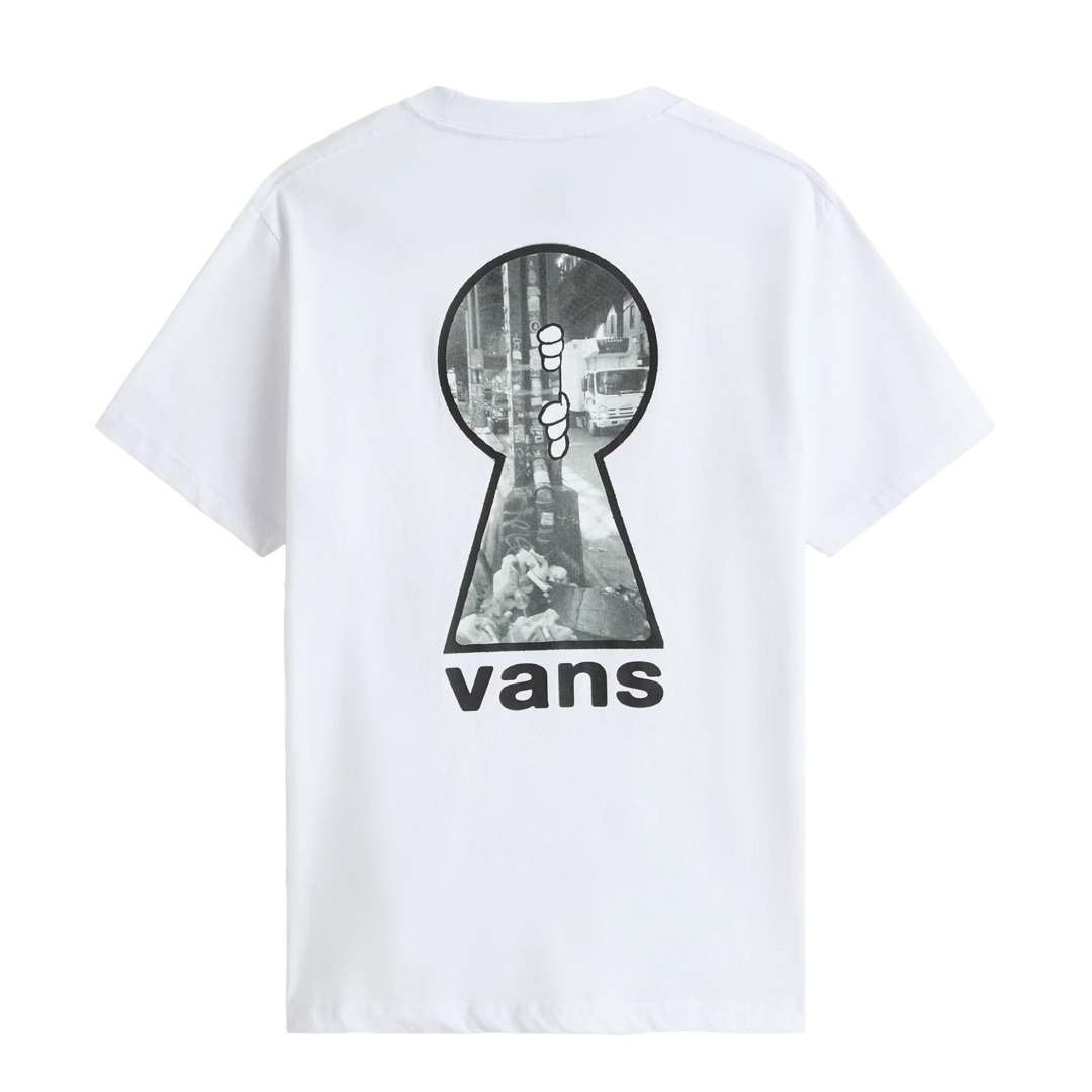 Vans T-Shirt da uomo manica corta Keyhole bianca