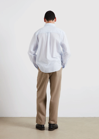 Farah Camicia rigata da uomo Stanford Poplin celeste
