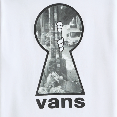 Vans T-Shirt da uomo manica corta Keyhole bianca
