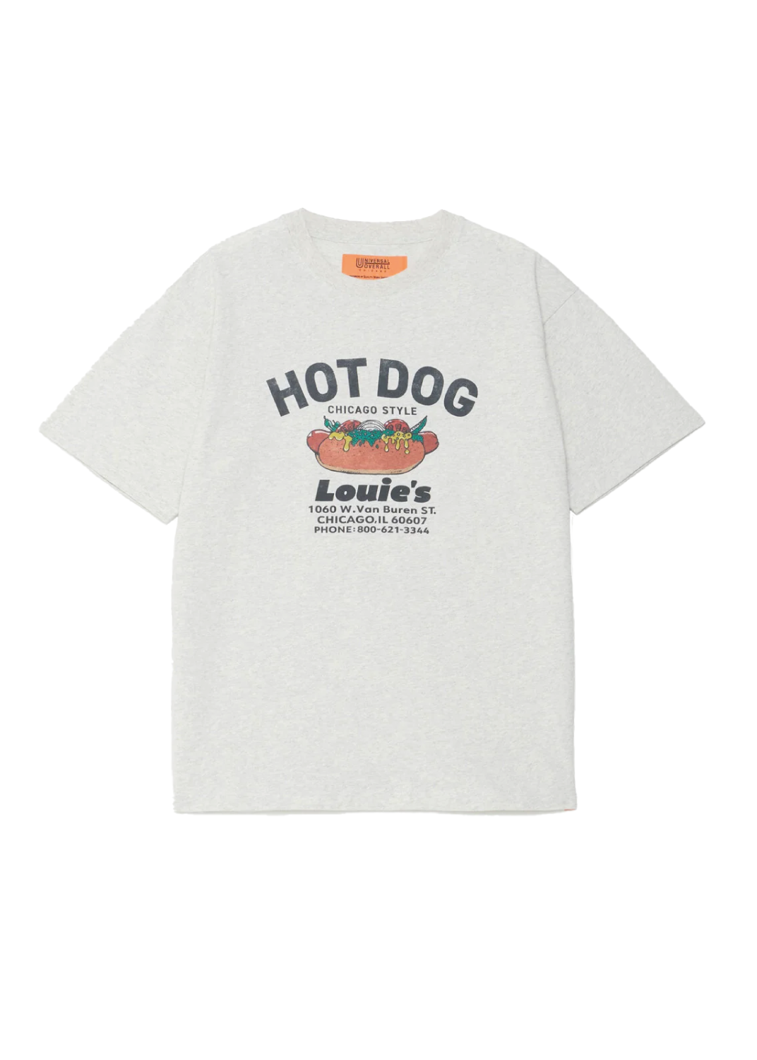 Universal Overall T-Shirt da uomo manica corta Hot Dog