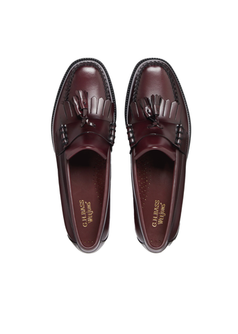 G.H Bass Mocassino in pelle da uomo Easy Weejun Layton II Kiltie wine