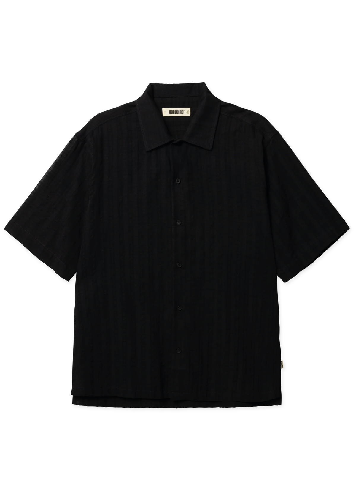 Woodbird Camicia da uomo manica corta Banks Check nera