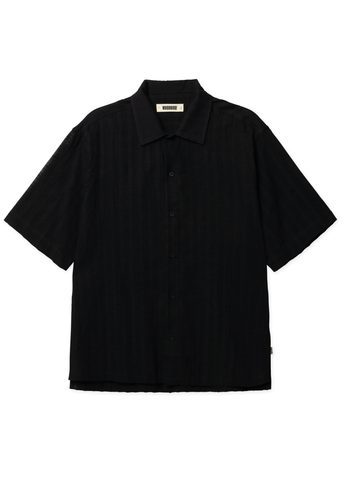 Woodbird Camicia da uomo manica corta Banks Check nera