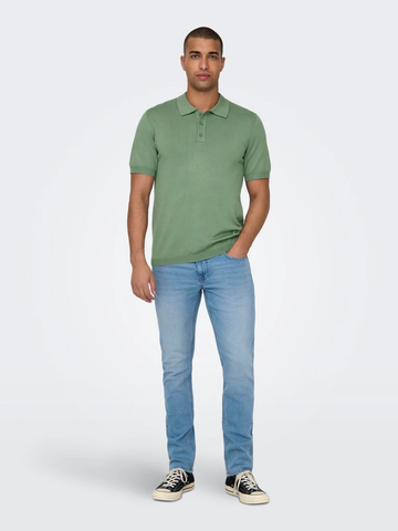 Only & Sons Herren Polo-Shirt Kurzarm Wyler grün