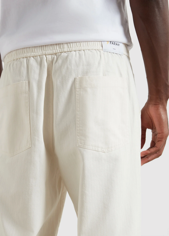 Farah Pantalone da uomo Greenport Drawstring ecrù