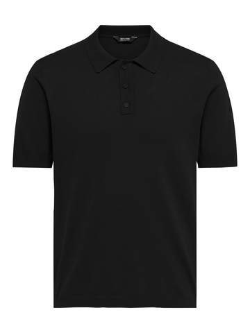 Only & Sons Polo da uomo manica corta  Wyler nera