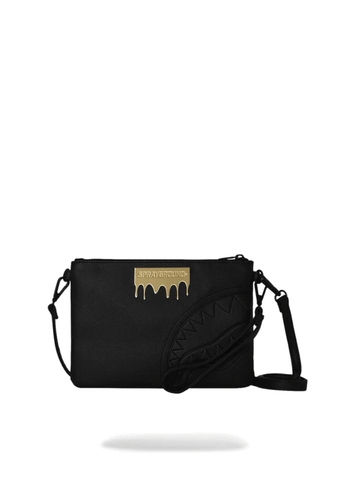 Sprayground Unisex Gold Brick Lux Clutch Bag Schwarz