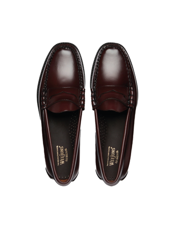 G.H. Bass Mocassino in pelle da uomo Easy Weejuns Larson Penny wine