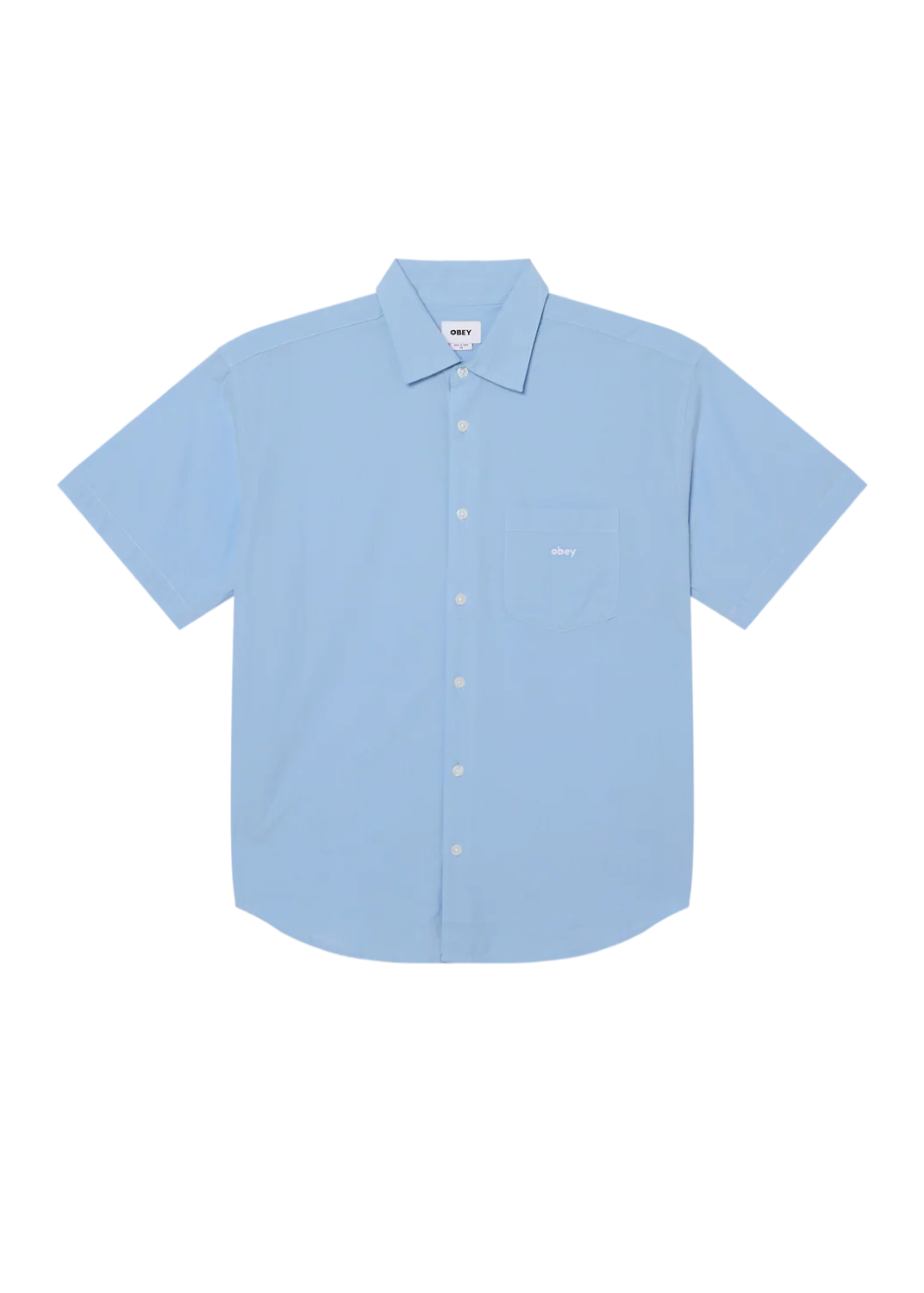 Obey Camicia da uomo manica corta Bigwig Jamie celeste