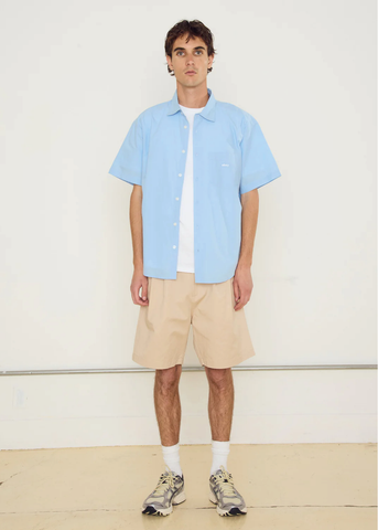 Obey Camicia da uomo manica corta Bigwig Jamie celeste