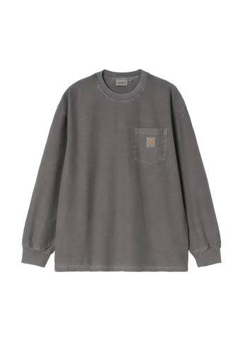 Carhartt Wip T-Shirt da uomo manica lunga con taschino Loose grigio