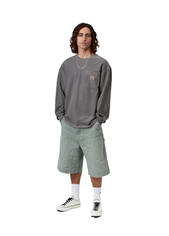 Carhartt Wip T-Shirt da uomo manica lunga con taschino Loose grigio