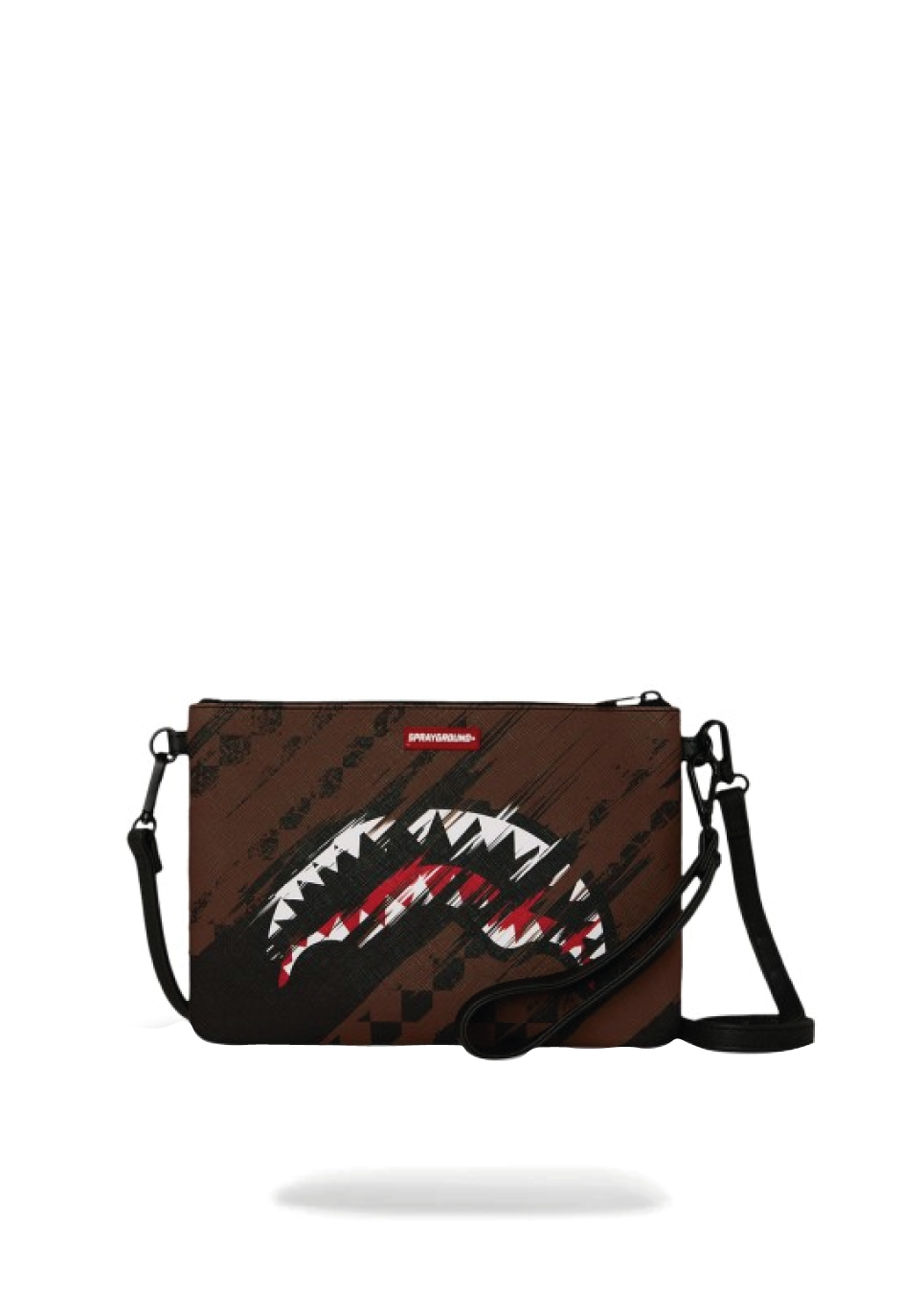 Sprayground Pochette Shark Check braun